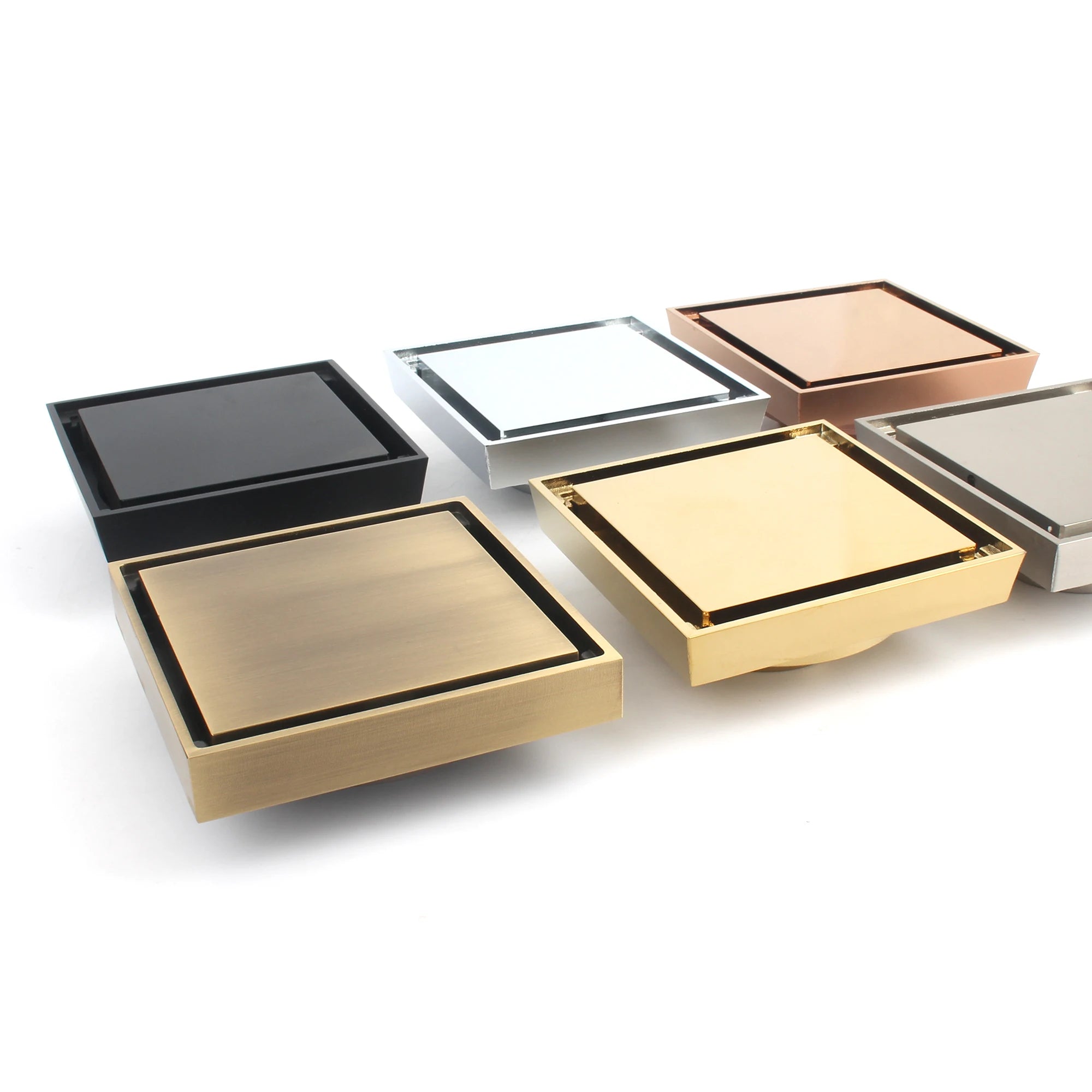 2025 Hot Sale Best Price Modern Hotel Shower Floor Drain Bathroom Brass Square Grate Waste Drain Anti Odor