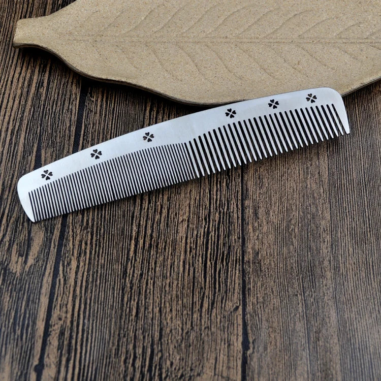 Factory Direct Sales Wholesale Custom logo Color Stainless Steel Salon Hair Comb Durable and Anti-static Long Hair Comb