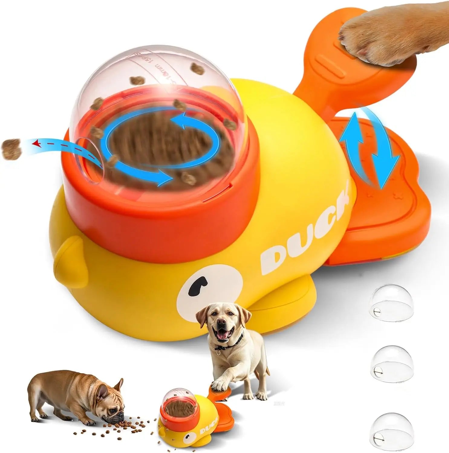 Interactive Duck Shaped Dog Slow Feeder Puzzle Toy Slow Bowl Treat Dispensing IQ Training Pet Dog Toys