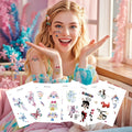 New Waterless Cartoon Tattoo Sticker Waterproof and Sweat Proof Cute Machine Cat butterfly Small and Fresh Tattoo Face Sticker