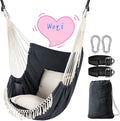WOQI Foldable Hammock Chair Patio Watcher Hammock Hanging Chair with Carry Bag
