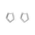 REETI 925 Sterling Silver Earring Zircon Geometric Stud Earrings for Women Fashion Jewelry
