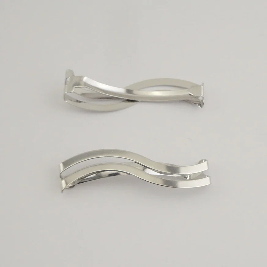 6.0cm Filigree Double S Bars Metal Snap Hair Clips Hairpins  for DIY Hair Accessories Women's Bobby Hair Barrettes