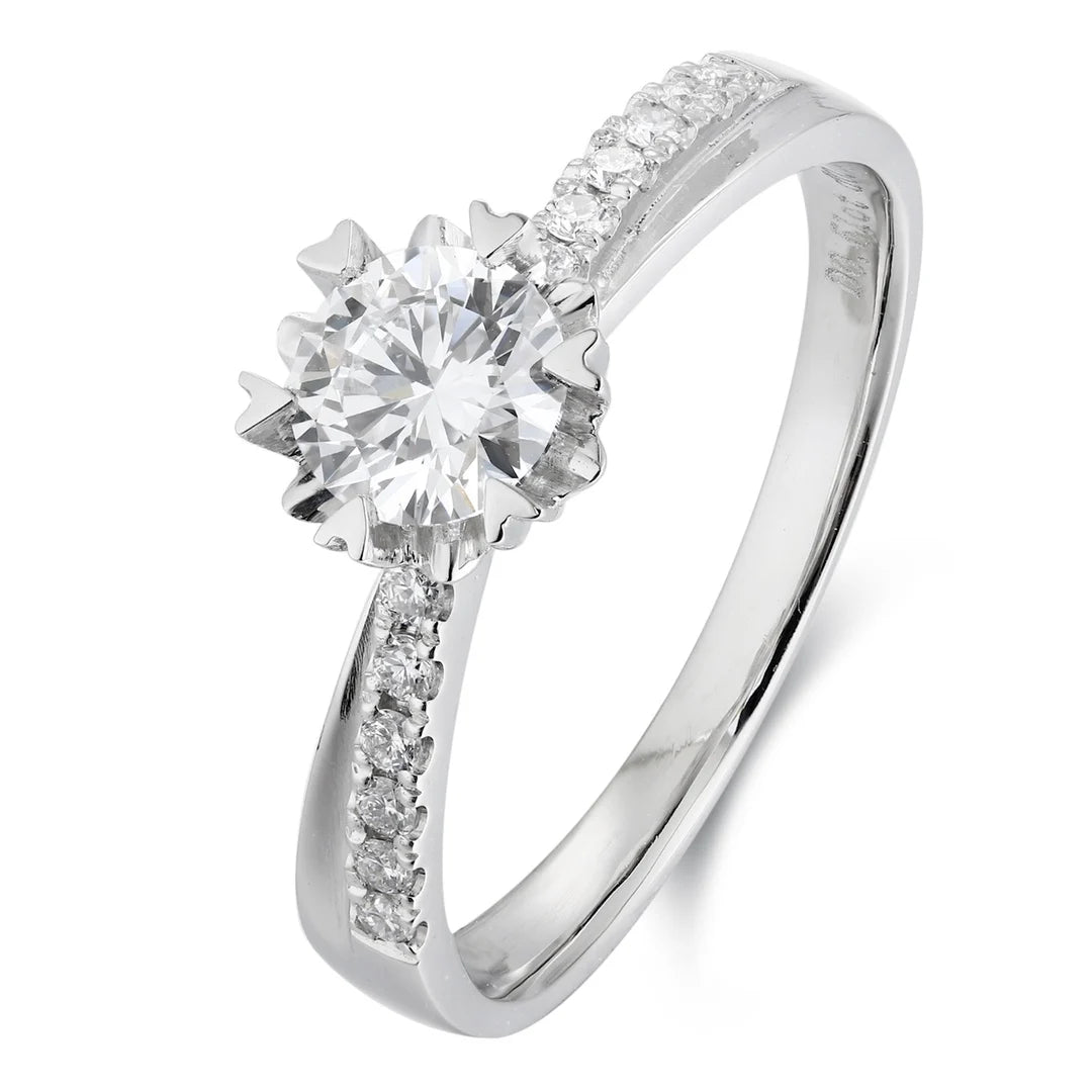 VS1-VVS2 Lab Grown Diamond Rings Simple Elegant Fine Jewelry for Women Platinum Wedding Promise Rings for Engagement Gift Party