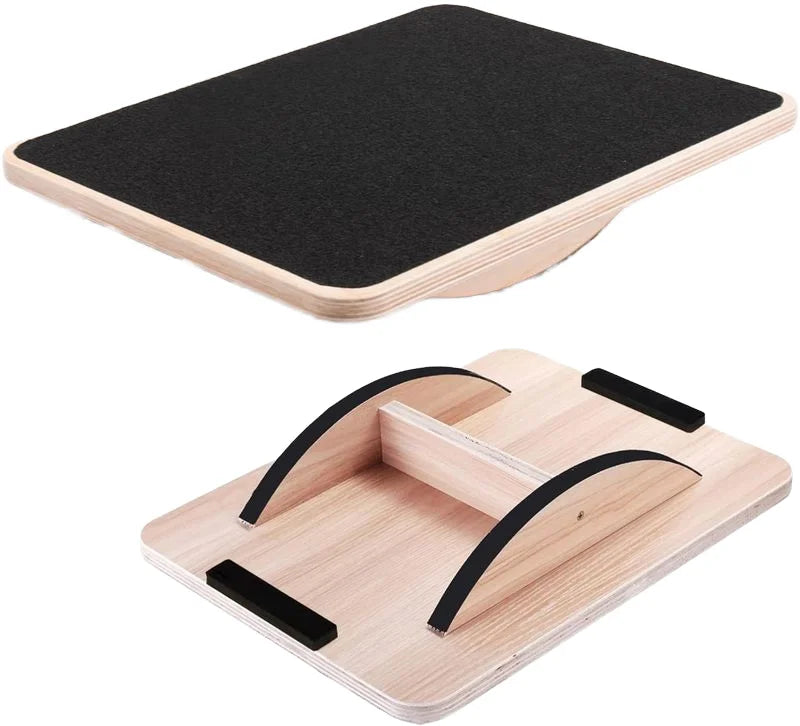 High Quality Exercise Wooden Wobble Square Balance Exercise Board for Fitness Training Home Exercise Square Wooden Balance Board