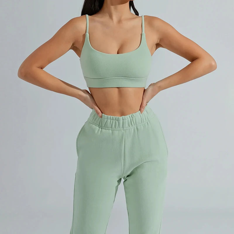 Custom Logo Private Label Mint Femme Sexy Bra High Impact Push up Backless Halter Top Fitness Gym Yoga Women Running Sports Bra