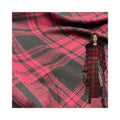 Eco-friendly 2024 Red Black Tartan Madras Plaid Check 80%Polyester 18%Rayon 2%Spandex tr Yarn Dyed Knitted Jacquard Fabric