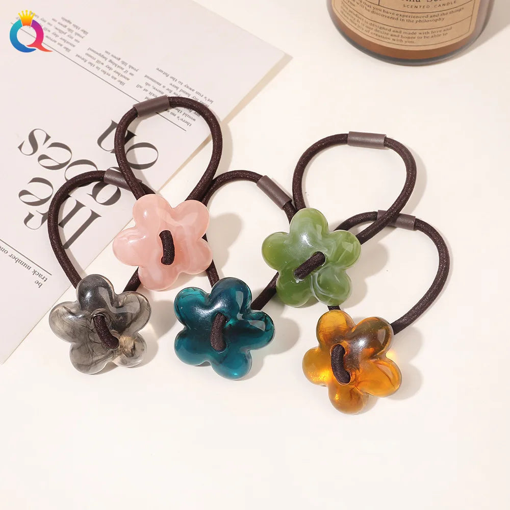 QIYUE High Elastic Simple Hair Ties Band Advanced Sense Ponytail Hair Rope Hair Accessories
