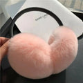 Wholesale Luxury Women's Winter Warm Earmuffs Fashion Soft Earflap Cover with Real Rex Rabbit Fur Girl's Ear Muffle