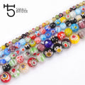 Small Bridge 4 6 8 10mm Stripe Flower Lampwork Glass Beads Trendy for Jewelry Making Bracelet DIY Jewelry Findings Loose Beads