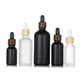Factory Wholesale Hair Oil Bottle 5ml 10ml 20ml 30ml 50ml 100ml Matte Black Eaaential Oil Dropper Bottle With Pipette