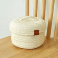Large Hamper Soft Organic Cotton Tall Woven Cotton Rope Basket With Handles Decorative Blankets Round Storage Basket