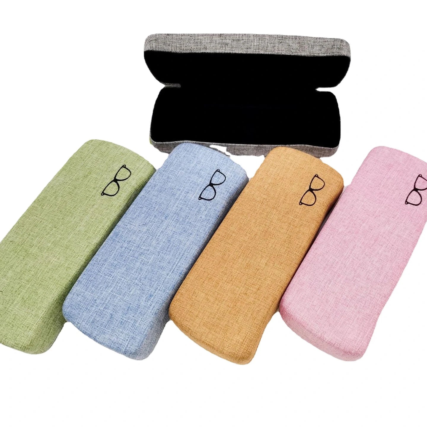 Xinhe Hard Shell Glasses Case Low Price Hard Eye Glasses Box Spectacle Optical Eyeglass Cases Linen Fabrics Reading case