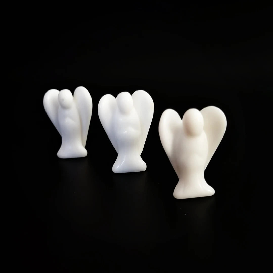 Huiying Hot Wholesale 1.5 Inch Raw White Jade Angel for Home Decoration Crafts