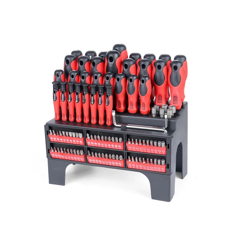 TOOLJOY 100pcs CRV Insulated Magnetic Hand Screwdriver Kit with Hard Case OEM for Industrial Use
