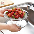 304 Stainless Steel Oil Filter Snack Plate With Tray Grease Separator Kitchen Gadgets Strainers Draining Pasta Vegetables Fruits