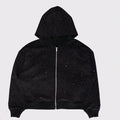 Men's High Quality Custom Zip-Up Hooded Sweatshirts Autumn Pullovers With Print Knitted Qypsophila DIY Pattern Rhinestones