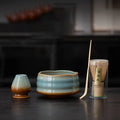 Handcrafted Matcha Tea Bowl Chasen Stand Matcha Whisk Holder Set Wholesale Custom Japanese Matcha Tea Tools Set