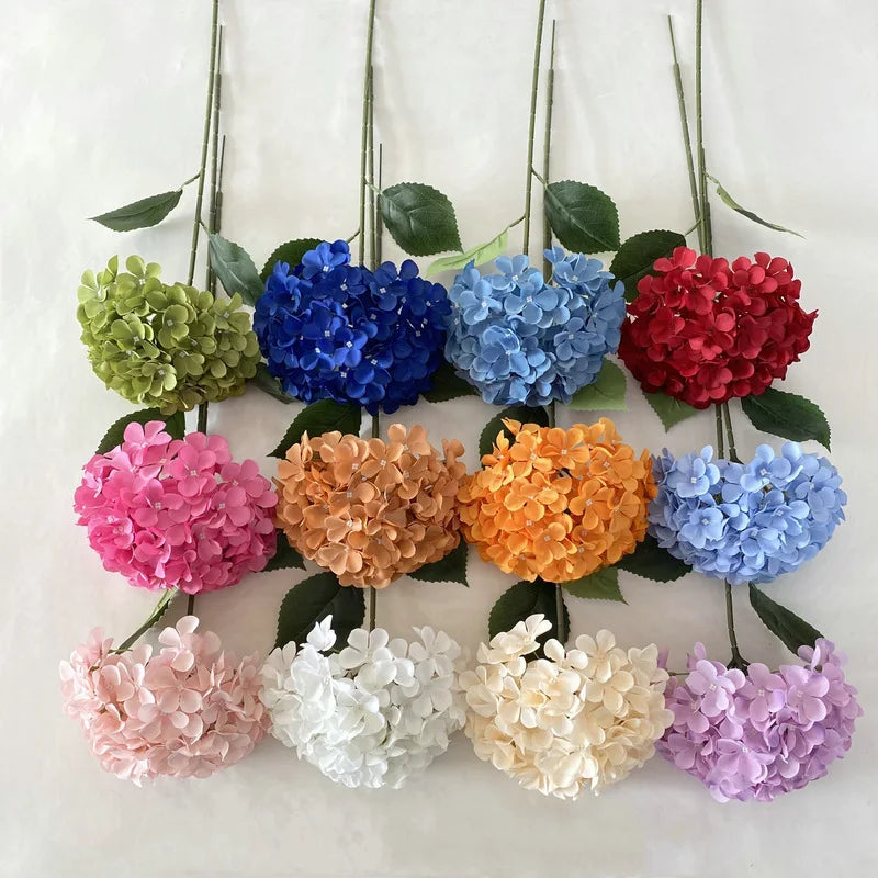 YOPIN-865 Wedding White Silk Hydrangeas Flowers Artificial Hydrangea Silk Flowers