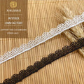 Water-soluble Lace Fabric Accessory - Embroidered Circular Openwork Lace Trim - Black Lace Trim