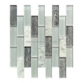 White Subway Stone Mosaic Glossy Inkjet Printing Backsplash Kitchen Tile Glass Mosaic