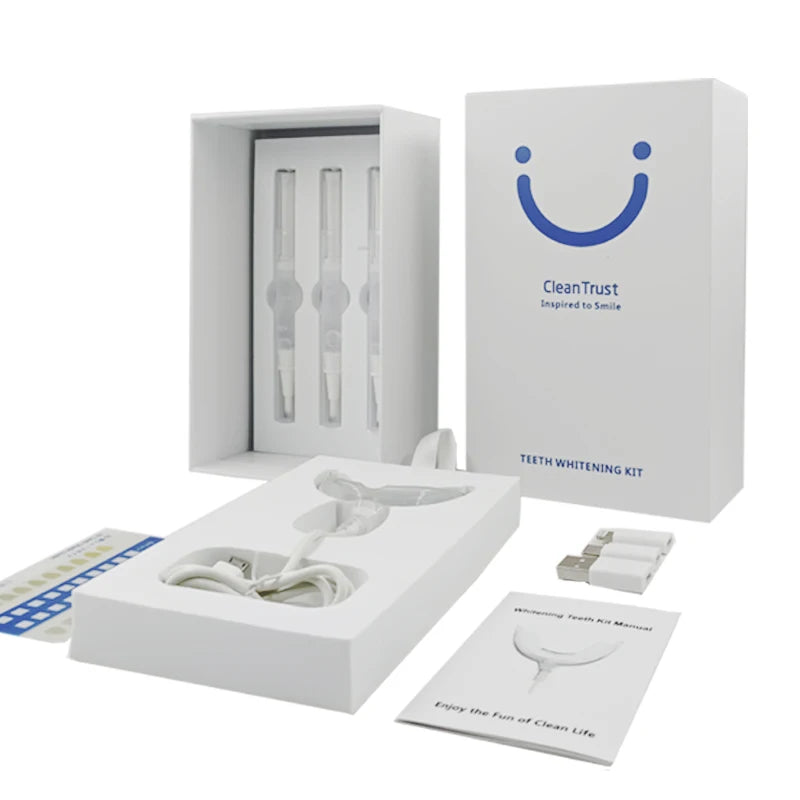 Teeth Whitening Gel Kit  Light Lamp Tooth White Oral Kit Whitener Dental Bleaching Equipment Teeth Whitener
