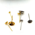 Stainless Steel Stud Earring Jewelry Findings Stud Pearl Earring HookDIY Earrings AccessoriesIp 18k Gold Plating