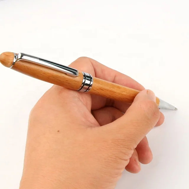 Luxury Metal Wooden Eco Pens Ball Point Pen with Laser Engraving Logo