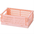 HelloWorld Dust-proof Storage Tools Dormitory Artifact Storage Basket Sundries Toy Snack Box Desktop Folding Storage Basket