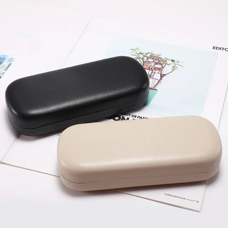 2026 New Fashion Simple Portable Sunglass Case Custom Logo Pu Leather Glasses Case Classic Retro Sunglasses Box Packaging