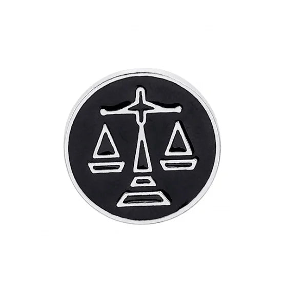 Wholesales Jewelry Fashion Brooches Balance Scale of Justice Brooch Libra Star Sign Pin MegaBDM