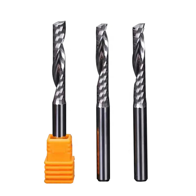 Jinchuan Hot Sale 4 6 8mm Single Flute Wood Cutting Tools Acrylic Spiral End Mill Router Bit Woodworking Milling Cutter