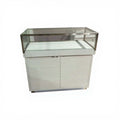 Simple Design Jewelry Store Display Cases White Jewellery Shop Furniture Tempered Glass Jewelry Display Cabinet