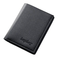 2023 Men's Open PU Leather Multi-Function Slim Wallet with Letter Decoration Wholesale Short Style
