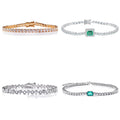 Fashion Jewelry Gold Plated Silver 925 Women's Bracelet Custom Tennis  Moissanite Bracelet