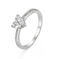 OAHLAN Classic Heart Cut Diamond Cubic Zirconia 925 Sterling Silver Rings for Women Wedding/Engagement Luxury Fashion Jewelry