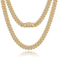 Hip Hop Fine Jewelry Iced Out 14mm 2 Rows VVS Moissanite Diamond Cuban Link Chain Necklace With GRA Certificate