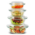 Hot Selling Kitchen Oven Cooking Pot High Borosilicate Heat Resistant Tableware Glass Bowl With Lid Dinnerware Set