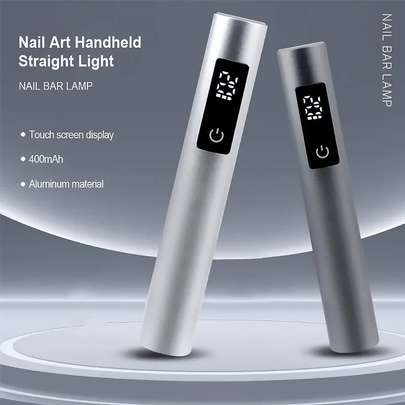Professional Portable Mini LED Display UV Nail Lamp Quick-Drying Rechargeable USB Handheld Nail Light Made of Durable Plastic