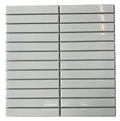 DS Factory Hot Selling White Ceramic Linear Rectangle Stacked Mosaic Tile for Bathroom Wall Modern Design for Interior Use