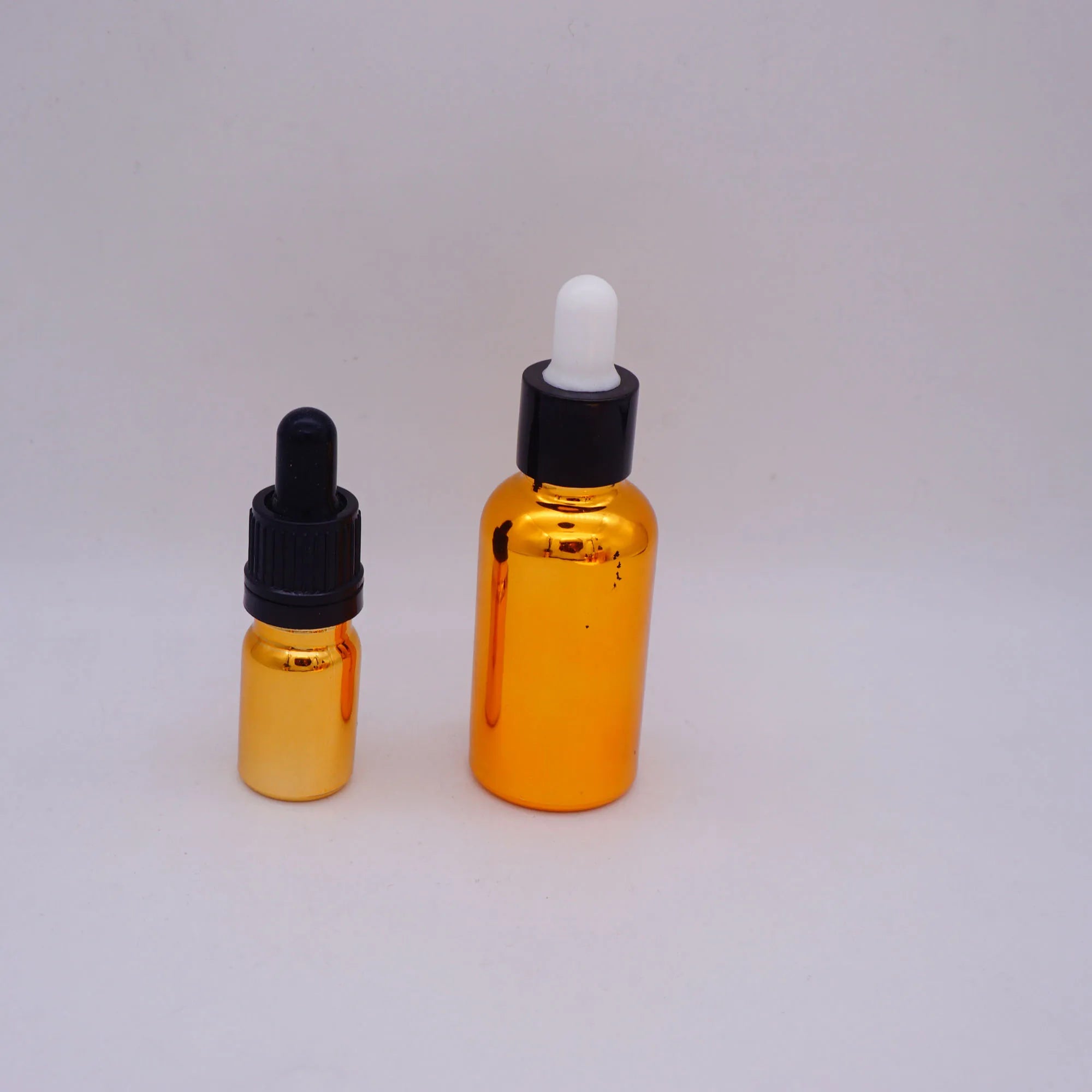 1 Ounce Electroplate Gold Glass Essential Oil Bottles