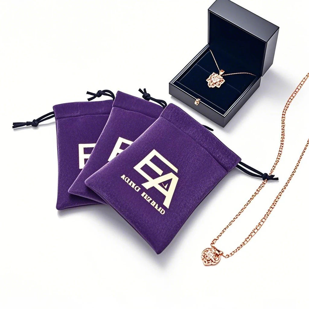 Custom Printed logo Drawstring Bag Small Soft Velvet Pouches for Jewelry Gift Packaging