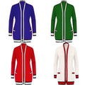 Custom OEM ODM  Womens Long Open Front Cardigan Causal Lightweight Long Puff Sleeve Knit Sweaters Jackets