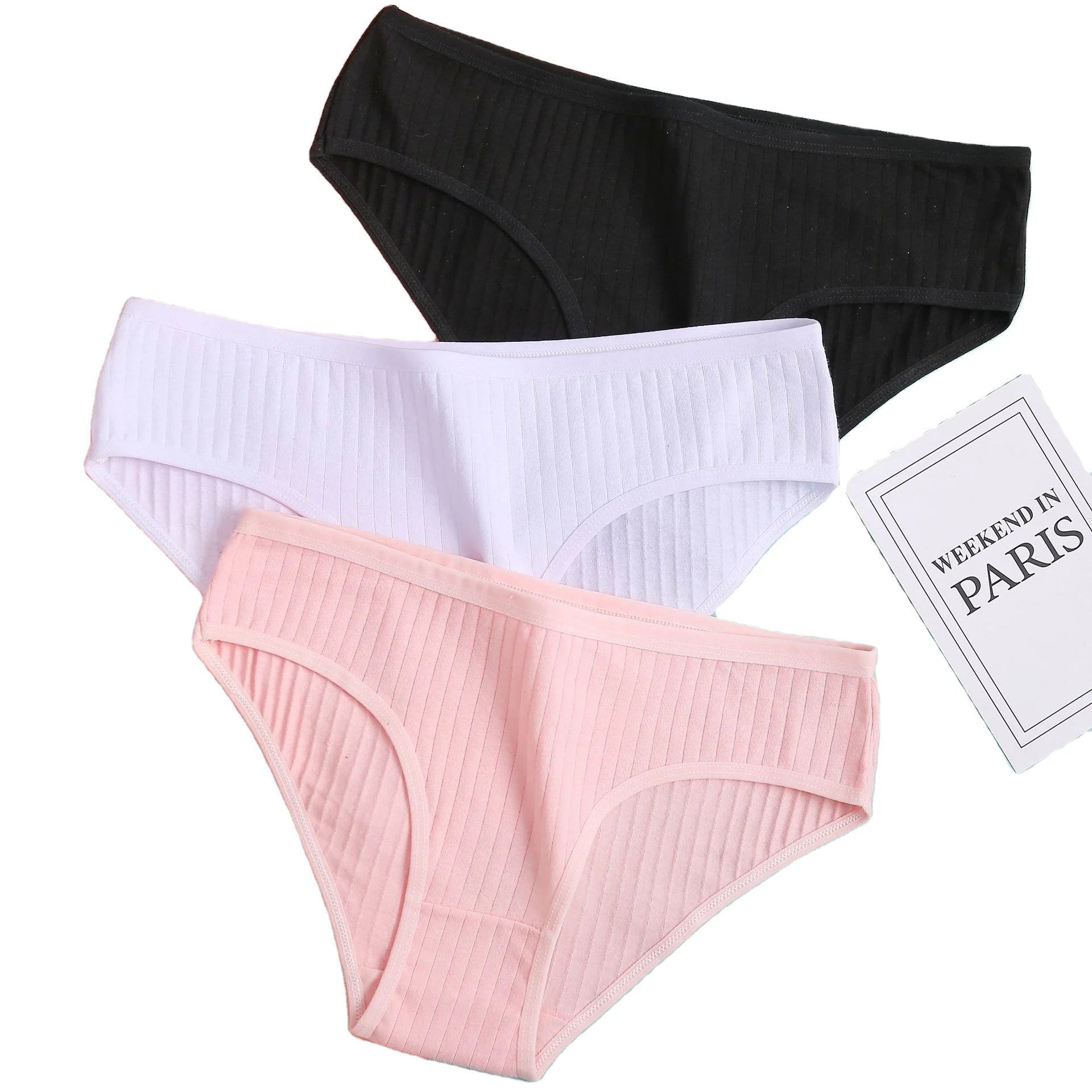 Fashion Brand Custom Logo  Lace Underwear Women's Panties Cotton Underwear for Women
