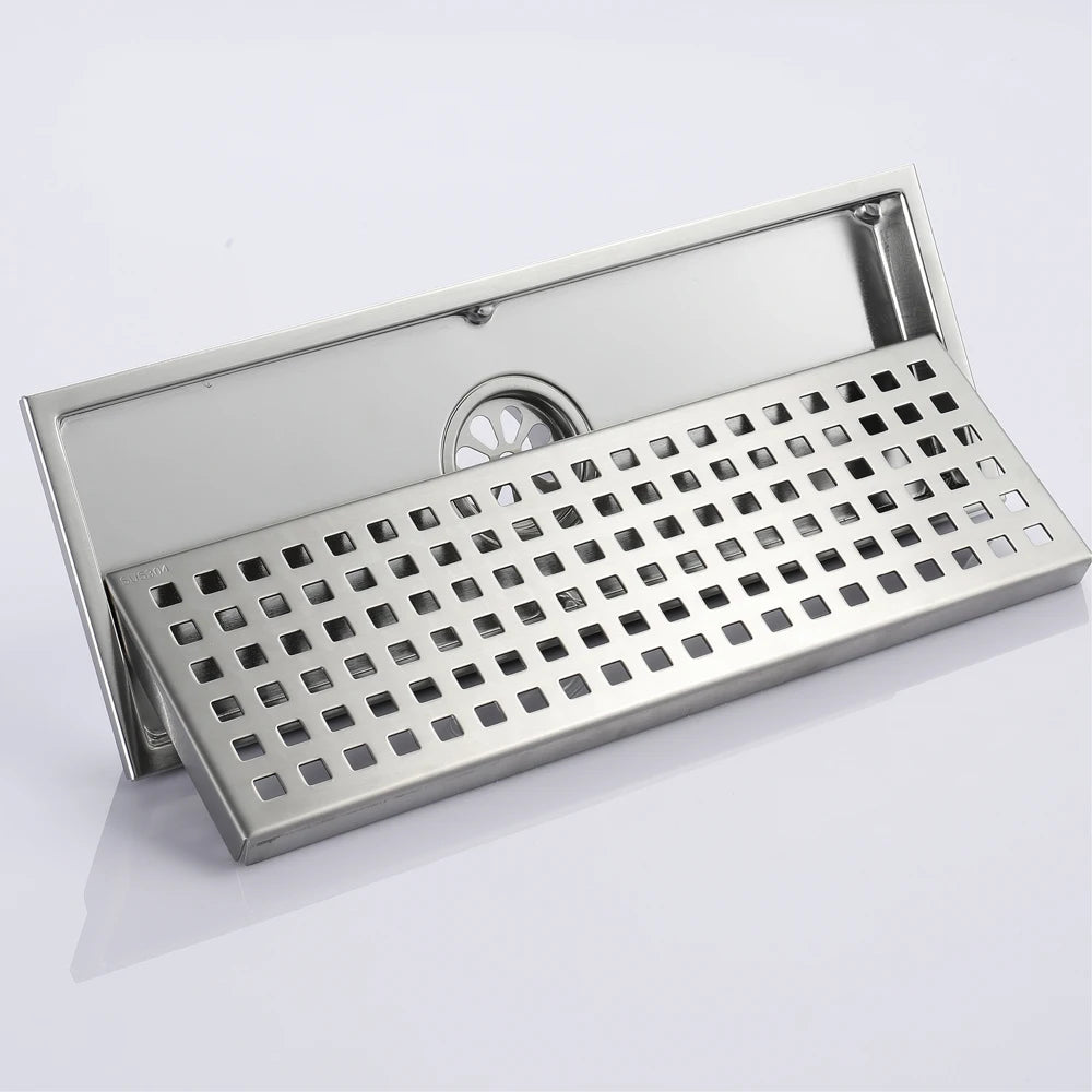 Linear Shower Floor Drain Removable Cover Grid Grate Outdoor Floor Drains
