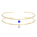 Simple Luxury Gold Plated Stainless Steel Adjustable Link Chain Crystal Pendant Necklace Women Party Anniversary Gift Occasions