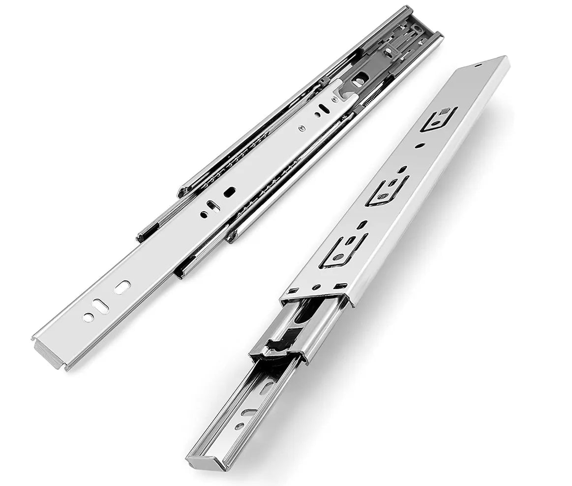 Vender 3 Fold Full Extension Ball Bearing Drawer Slide Black Blue Steel Box Packing Finish Furniture Paper Plastic Spray