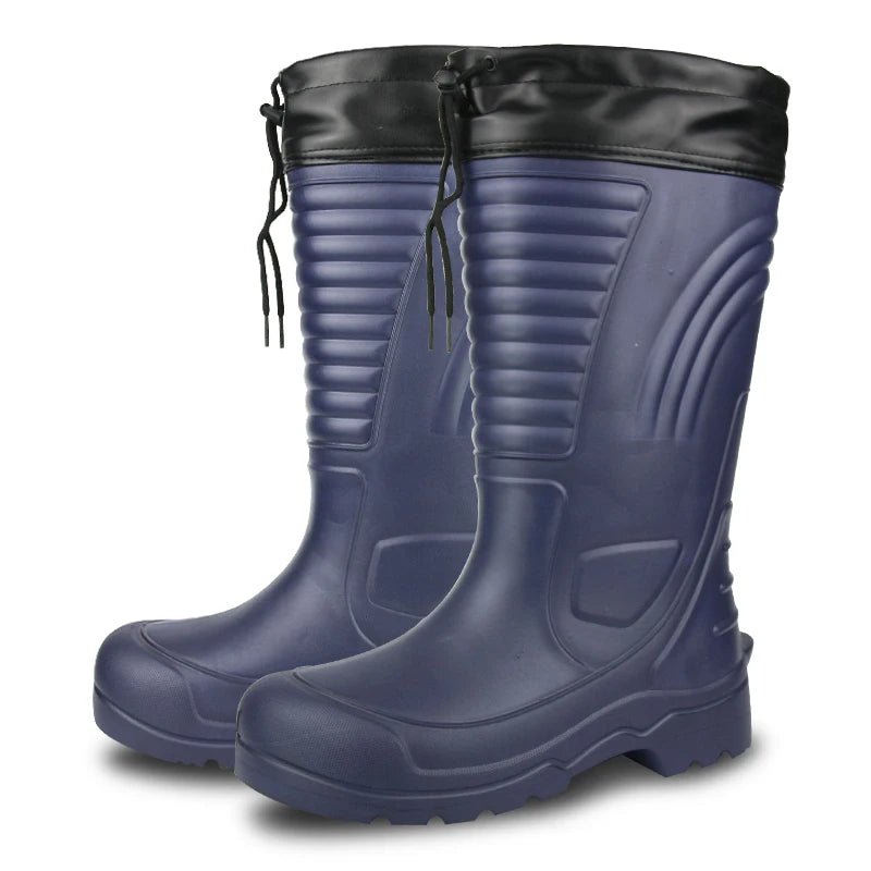 Lightweight Warm and Waterproof Durable Knee-High EVA Rain Boots for Ladies Fur Lining for Autumn Winter