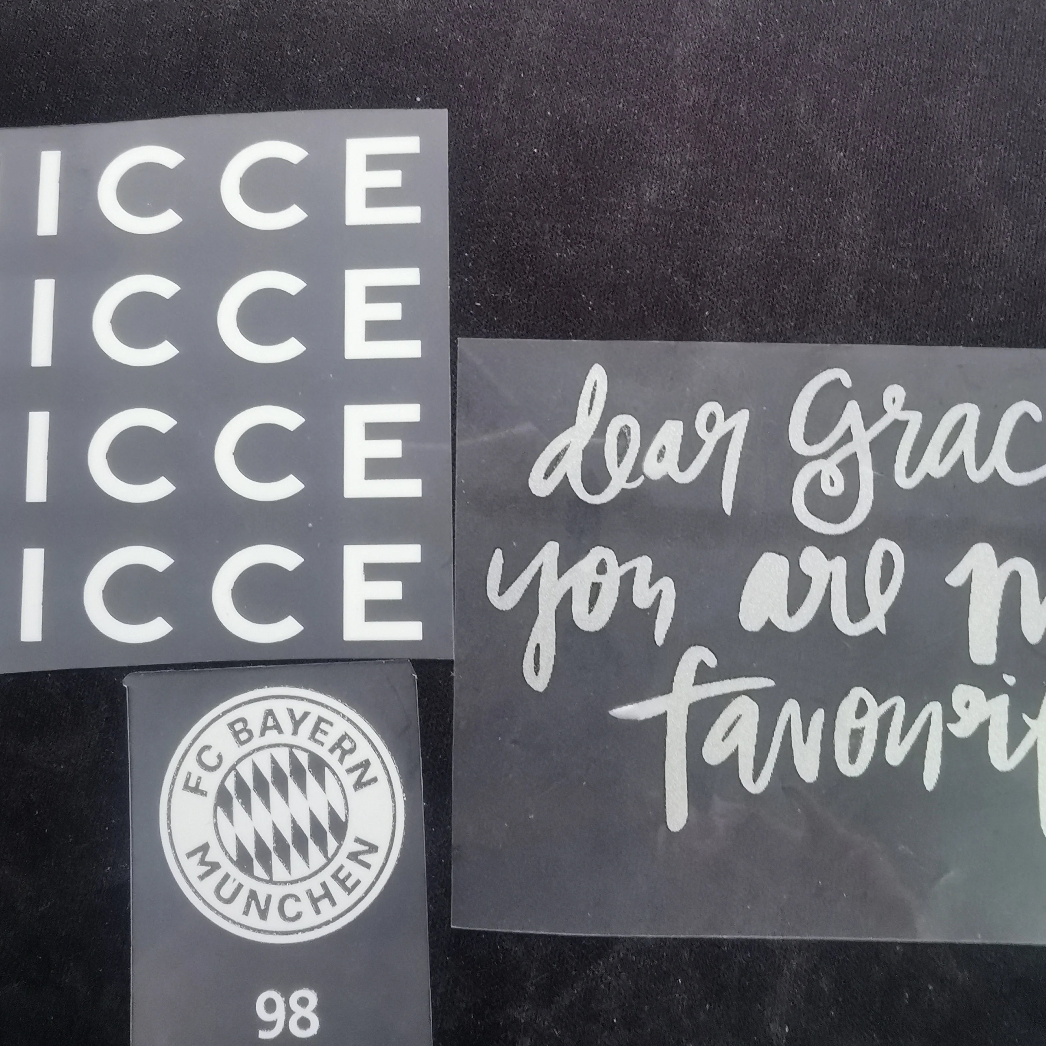 Custom Logo Printed Iron-On Heat Transfers Garment Labels for Shirts and Other Clothing