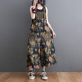 Wholesale 2026 Summer Aging Reduction Printed Denim Backband Pants With Hanging Straps Wide Legged Women's Jumpsuit MegaBDM